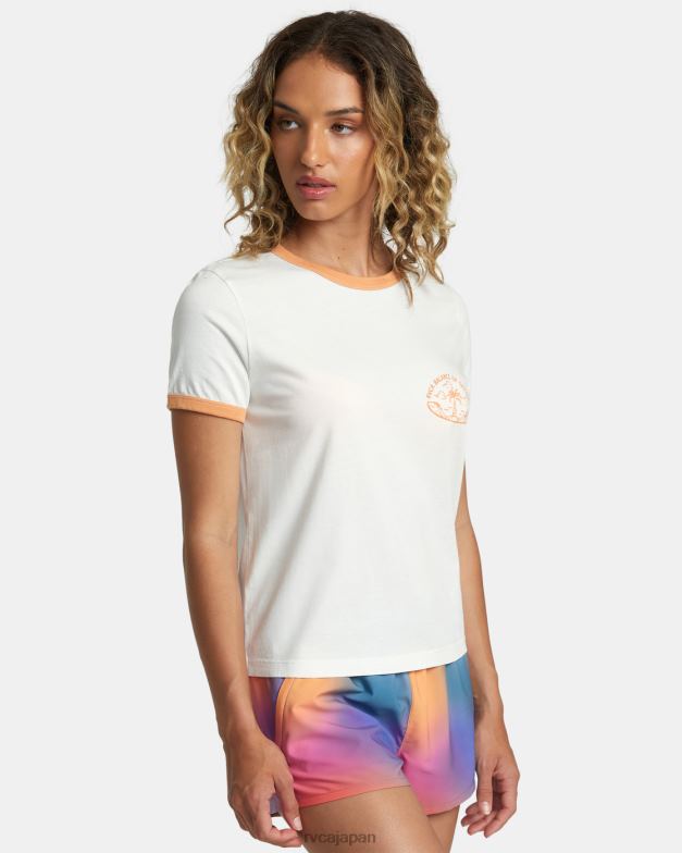 衣類 TP8J1250 ヴィンテージホワイト RVCA 女性 ローズマチャドエンシニータスTシャツ