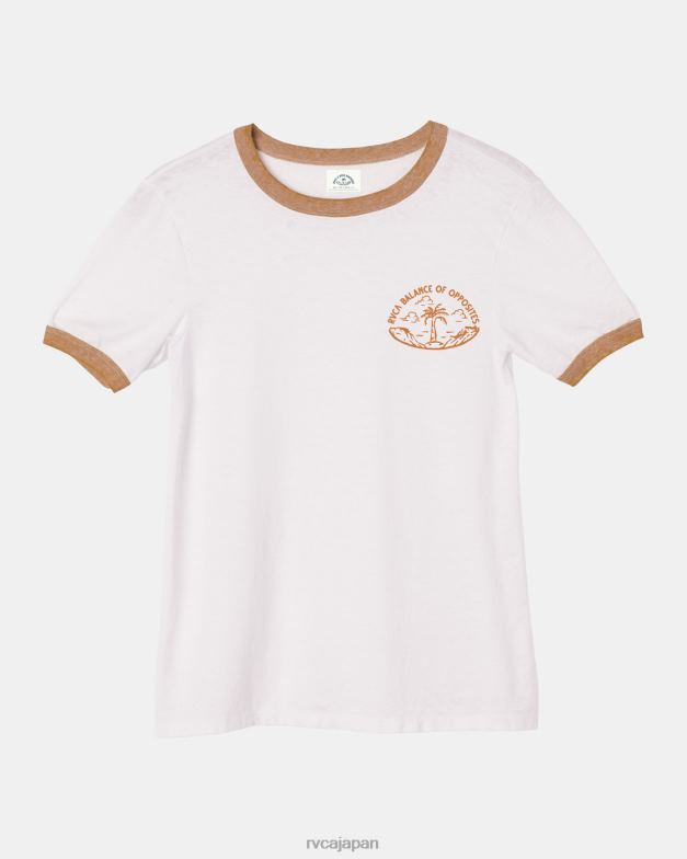 衣類 TP8J1250 ヴィンテージホワイト RVCA 女性 ローズマチャドエンシニータスTシャツ