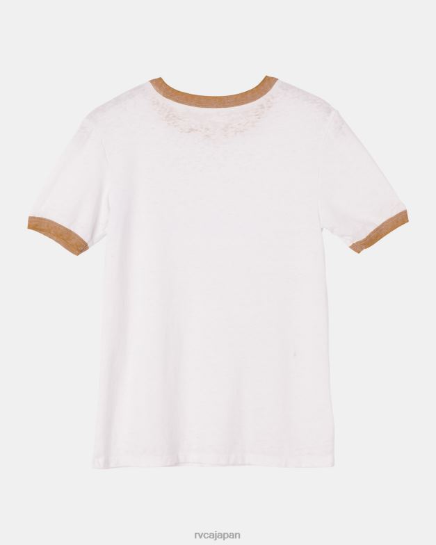 衣類 TP8J1250 ヴィンテージホワイト RVCA 女性 ローズマチャドエンシニータスTシャツ