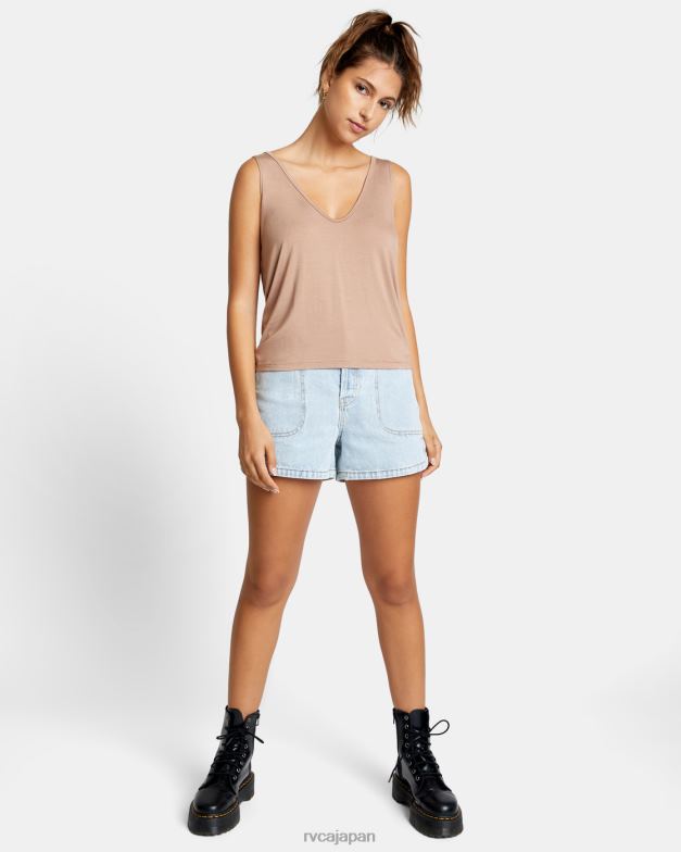 衣類 TP8J1273 木材 RVCA 女性 ミントタンクトップ