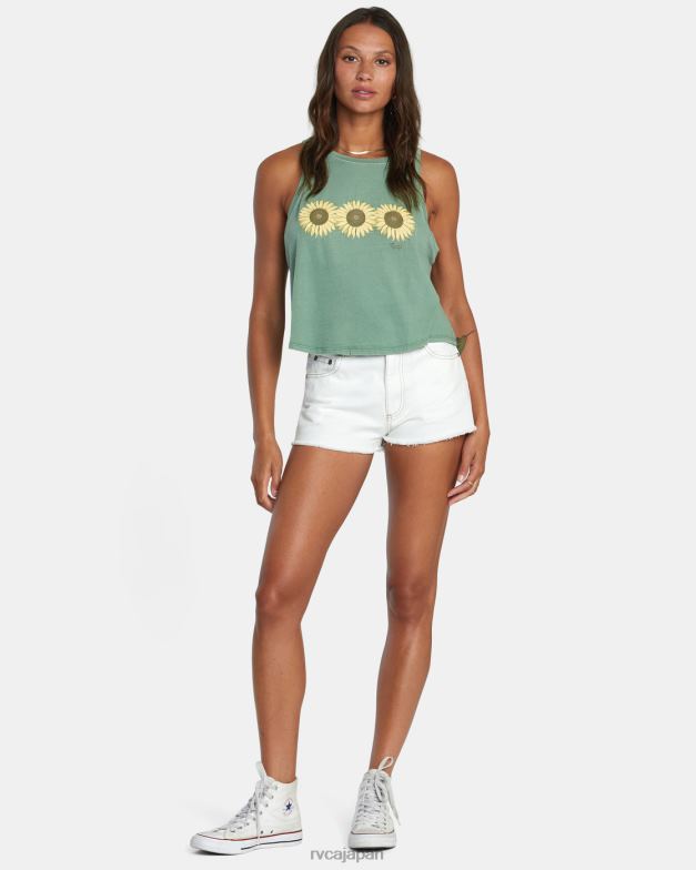 衣類 TP8J1282 ダークアイビー RVCA 女性 ひまわりタンクトップ