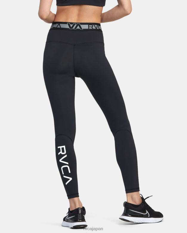 衣類 TP8J1283 黒 RVCA 女性 VAスポーツコンプレッションタイツ