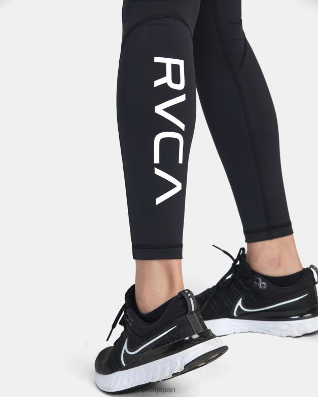 衣類 TP8J1283 黒 RVCA 女性 VAスポーツコンプレッションタイツ