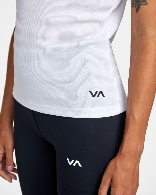 衣類 TP8J1301 白 RVCA 女性 VA エッセンシャル リブタンクトップ