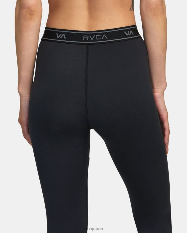 衣類 TP8J1304 黒 RVCA 女性 ベーストレーニングレギンス