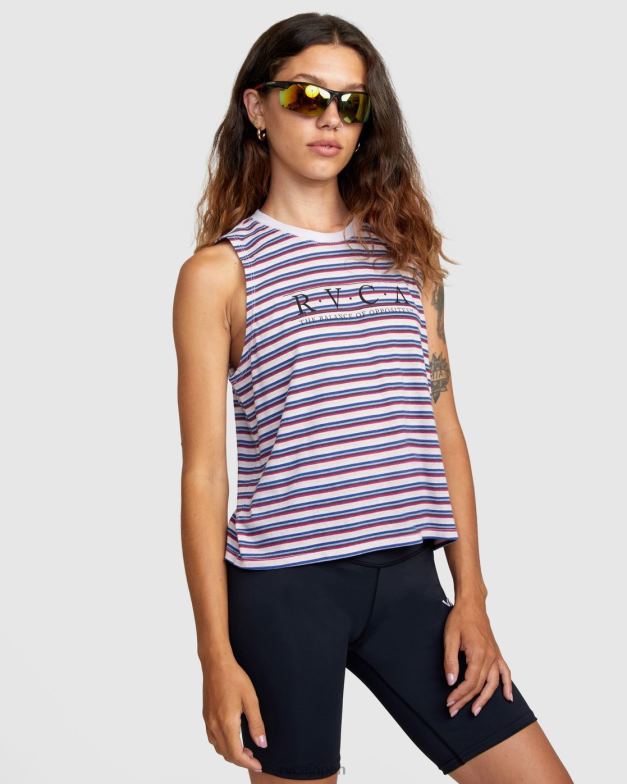 衣類 TP8J1319 ラベンダー RVCA 女性 構築されたタンクトップ