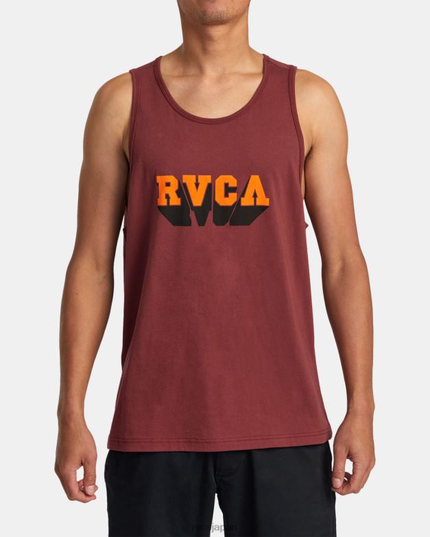 衣類 TP8J131 オックスブラッドレッド RVCA 男性 インパクトタンク