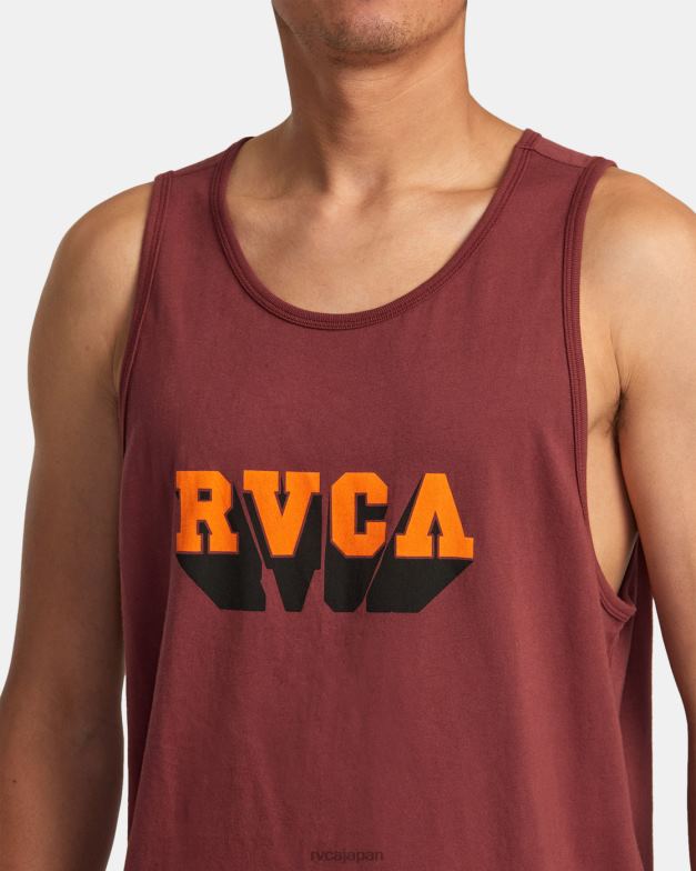 衣類 TP8J131 オックスブラッドレッド RVCA 男性 インパクトタンク