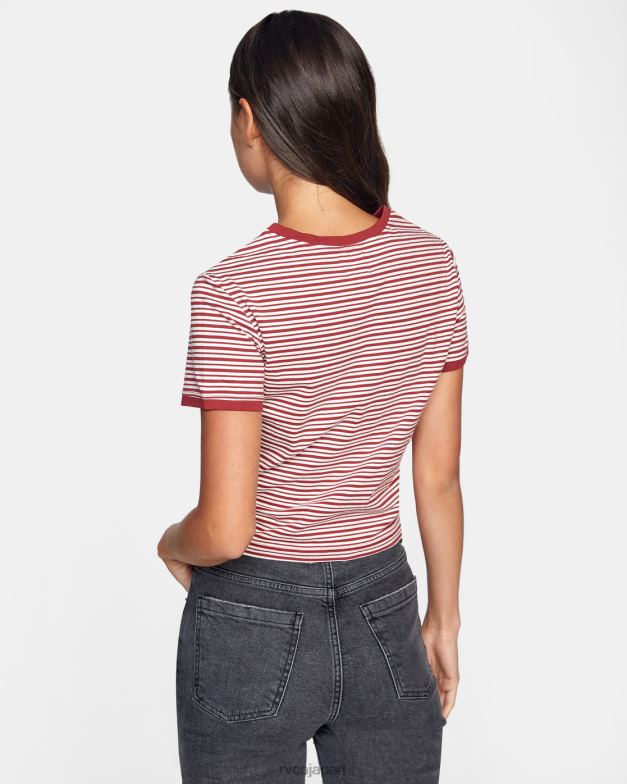 衣類 TP8J1320 ほこりっぽい赤 RVCA 女性 確かなTシャツ