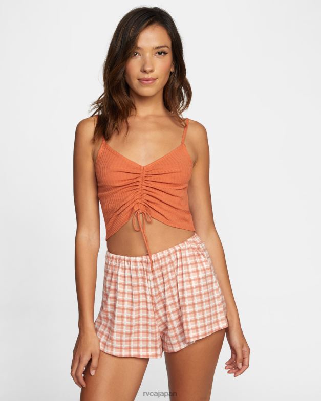 衣類 TP8J1324 ココア RVCA 女性 タンクトップが止まらない