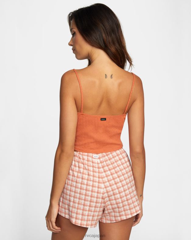 衣類 TP8J1324 ココア RVCA 女性 タンクトップが止まらない