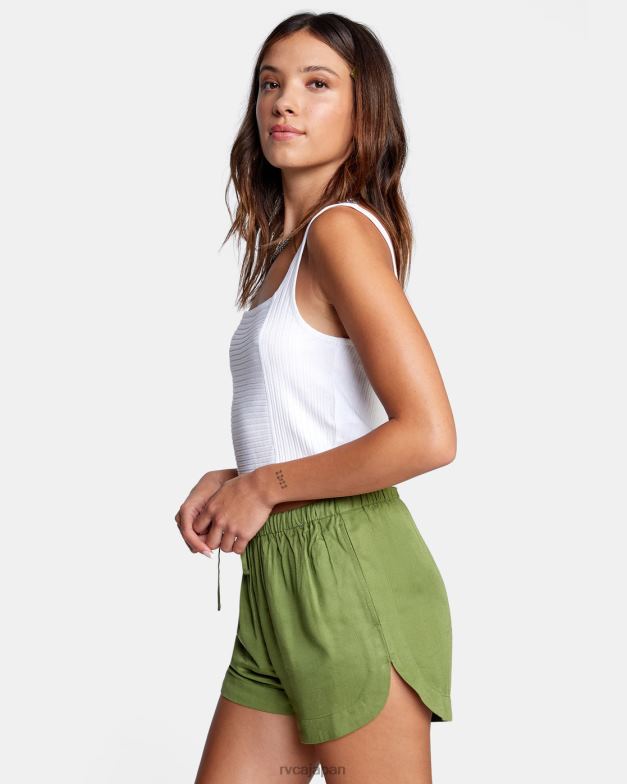 衣類 TP8J1328 白いささやき声 RVCA 女性 細いラインのタンクトップ