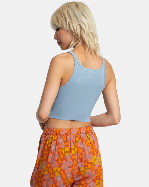 衣類 TP8J1335 ダスティブルー RVCA 女性 スライドタンクトップ