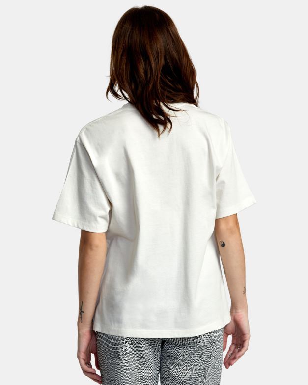 衣類 TP8J1336 ヴィンテージホワイト RVCA 女性 フライガイエニデイ Tシャツ
