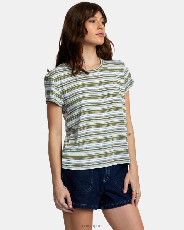 衣類 TP8J1337 波しぶき RVCA 女性 リセス 3 クルーネック T シャツ