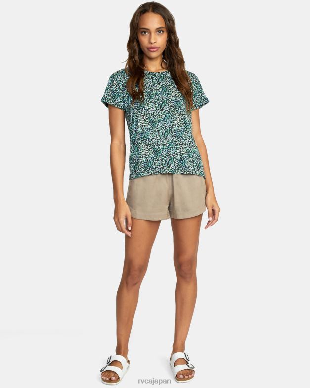 衣類 TP8J1338 手のひら RVCA 女性 リセス 3 クルーネック T シャツ