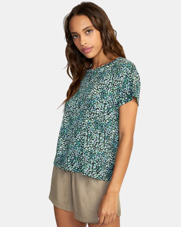 衣類 TP8J1338 手のひら RVCA 女性 リセス 3 クルーネック T シャツ