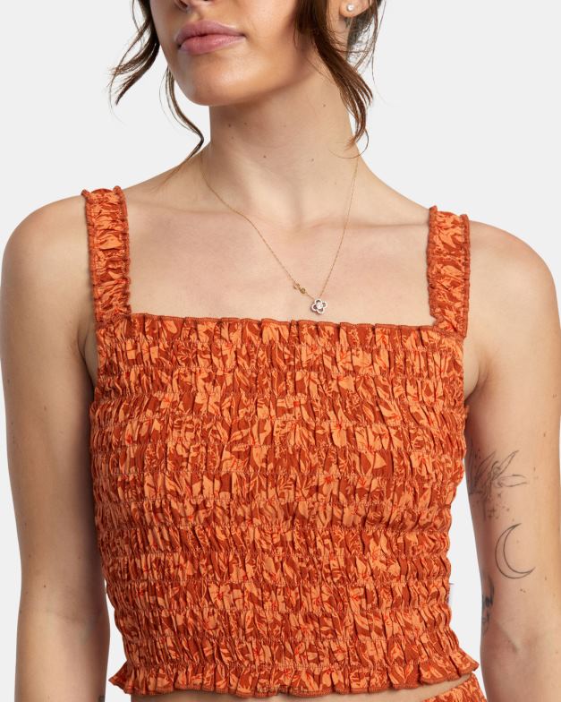 衣類 TP8J1345 サンダルウッド RVCA 女性 テラスタンクトップ