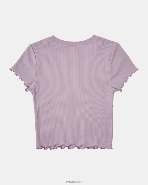 衣類 TP8J1359 ラベンダー RVCA 女性 花が咲いたクラスメイトTシャツ