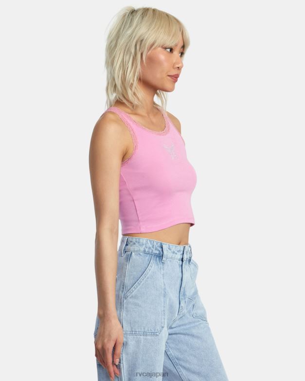 衣類 TP8J1361 シクラメン RVCA 女性 グリッターレースタンクトップ