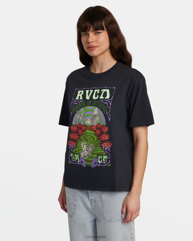 衣類 TP8J1366 黒 RVCA 女性 スワールエニデイTシャツ