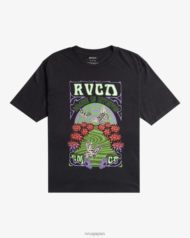 衣類 TP8J1366 黒 RVCA 女性 スワールエニデイTシャツ