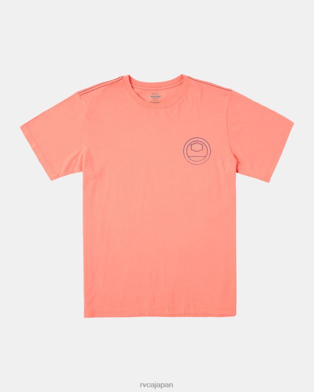 衣類 TP8J138 ヴィンテージサーモン RVCA 男性 トラクトティー