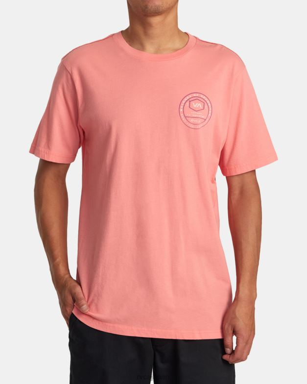 衣類 TP8J138 ヴィンテージサーモン RVCA 男性 トラクトティー