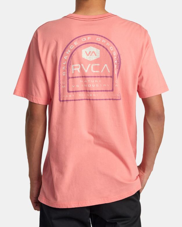 衣類 TP8J138 ヴィンテージサーモン RVCA 男性 トラクトティー