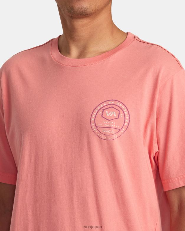 衣類 TP8J138 ヴィンテージサーモン RVCA 男性 トラクトティー