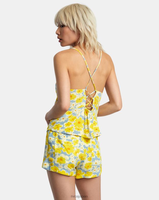 衣類 TP8J1390 ダスティブルー RVCA 女性 ユリのノースリーブトップ