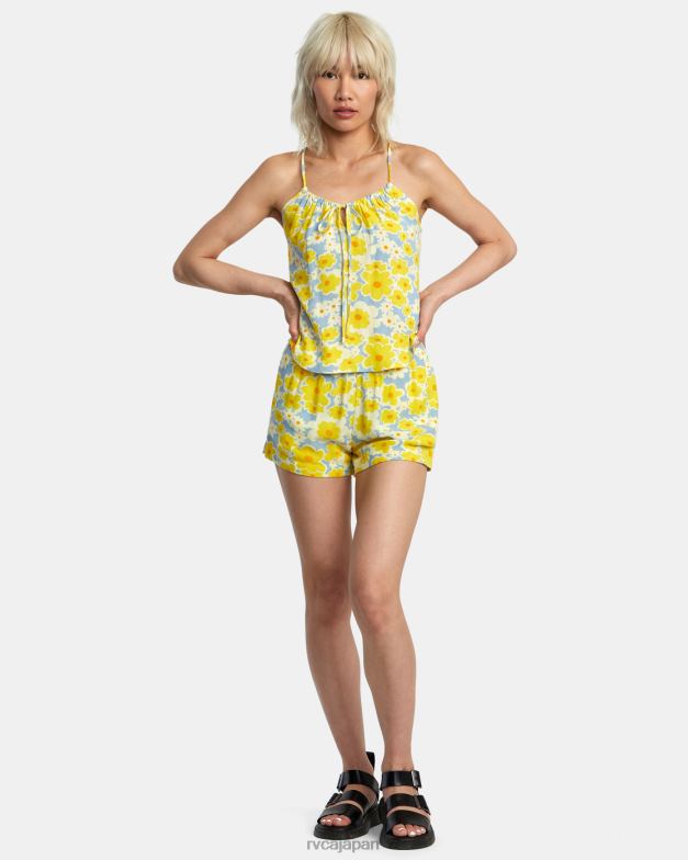 衣類 TP8J1390 ダスティブルー RVCA 女性 ユリのノースリーブトップ