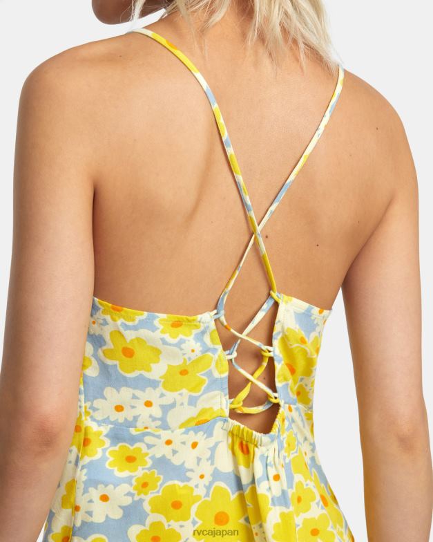 衣類 TP8J1390 ダスティブルー RVCA 女性 ユリのノースリーブトップ