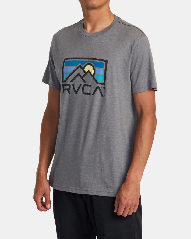 衣類 TP8J142 煙 RVCA 男性 ホライゾンインドTシャツ