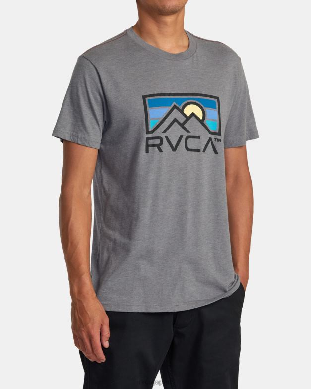 衣類 TP8J142 煙 RVCA 男性 ホライゾンインドTシャツ