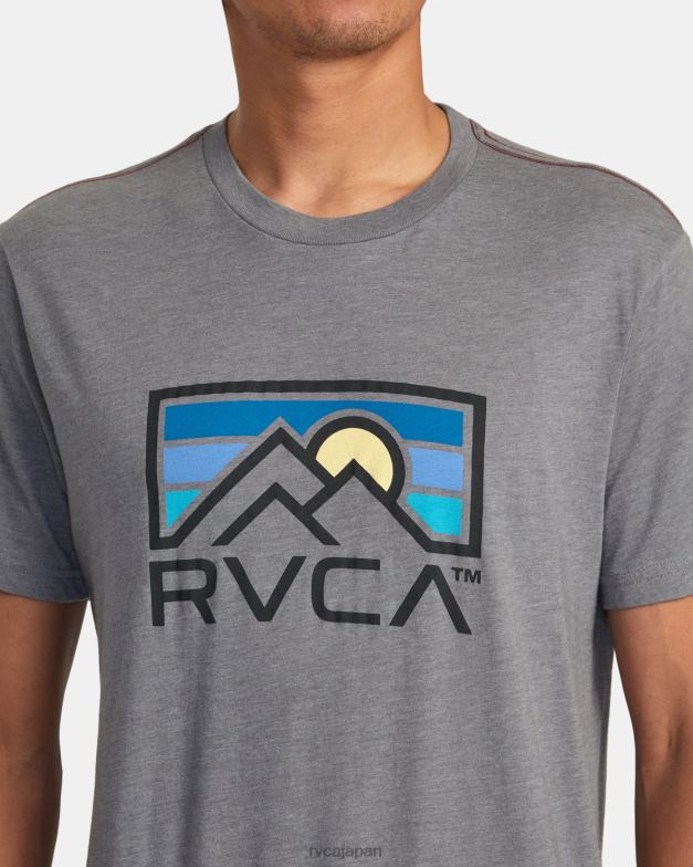 衣類 TP8J142 煙 RVCA 男性 ホライゾンインドTシャツ