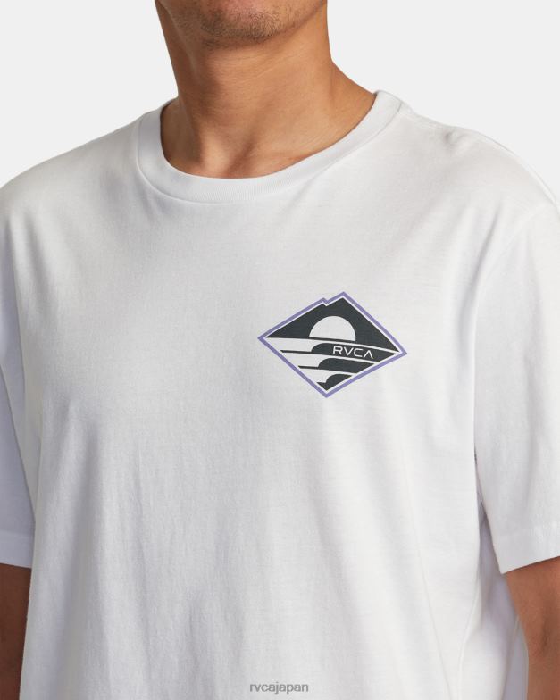 衣類 TP8J143 白 RVCA 男性 サンスウェルTシャツ