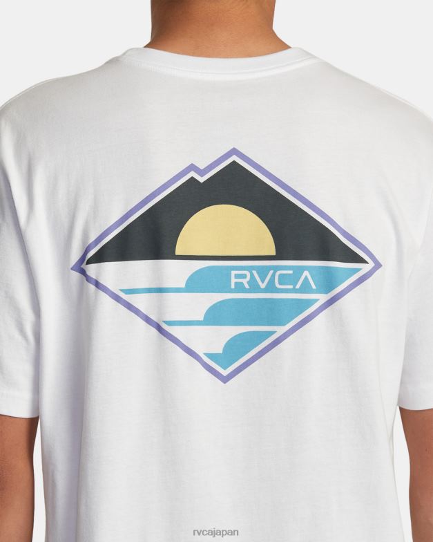 衣類 TP8J143 白 RVCA 男性 サンスウェルTシャツ