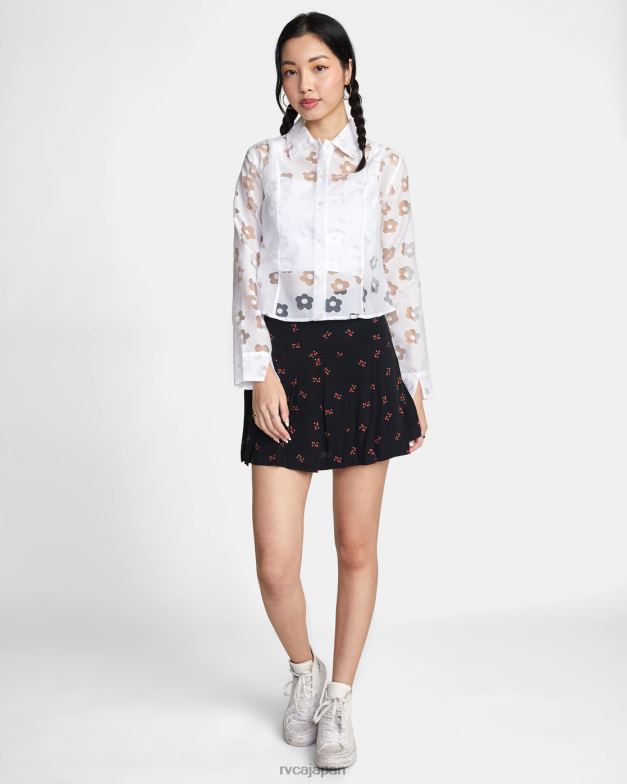 衣類 TP8J1494 白いささやき声 RVCA 女性 ジャガー長袖ブラウス