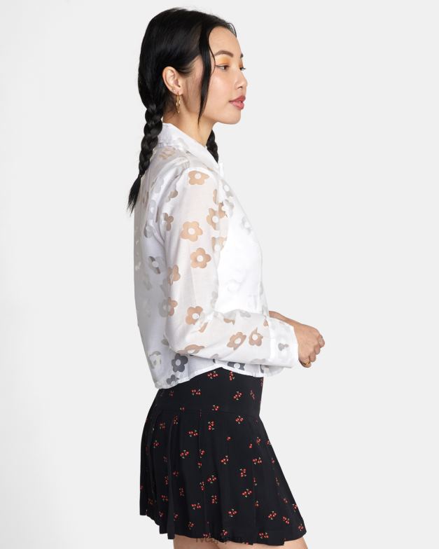 衣類 TP8J1494 白いささやき声 RVCA 女性 ジャガー長袖ブラウス