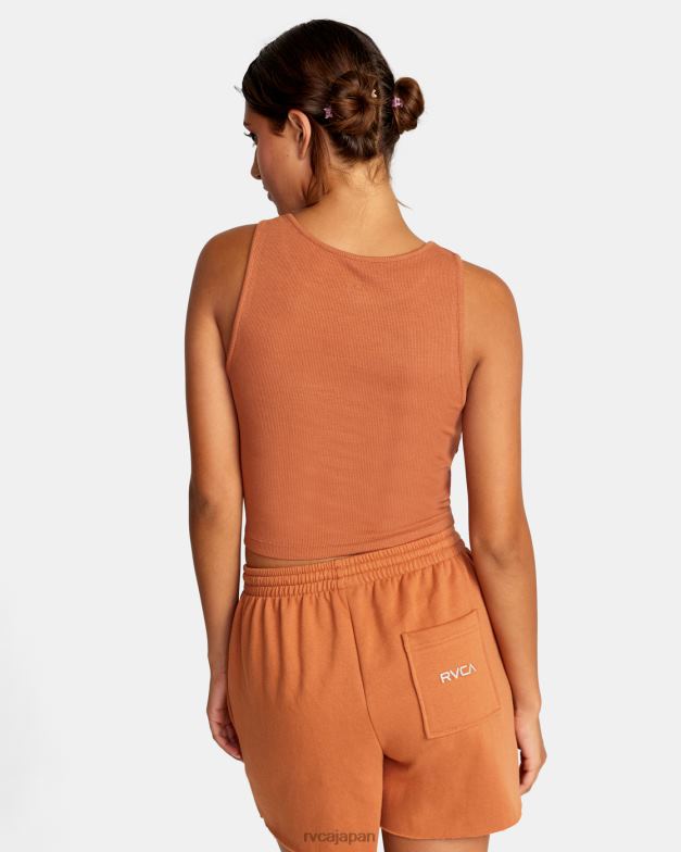 衣類 TP8J1523 アンバー RVCA 女性 テストドライブクロップドタンクトップ