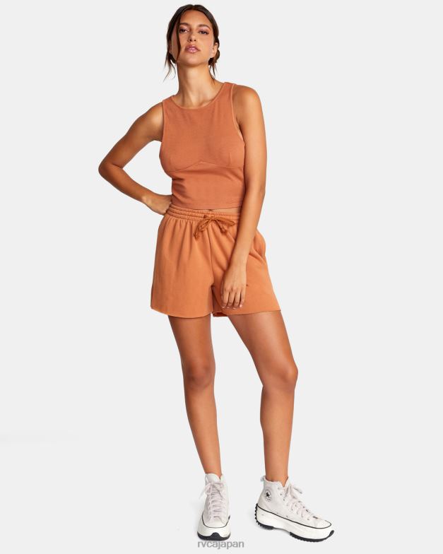 衣類 TP8J1523 アンバー RVCA 女性 テストドライブクロップドタンクトップ