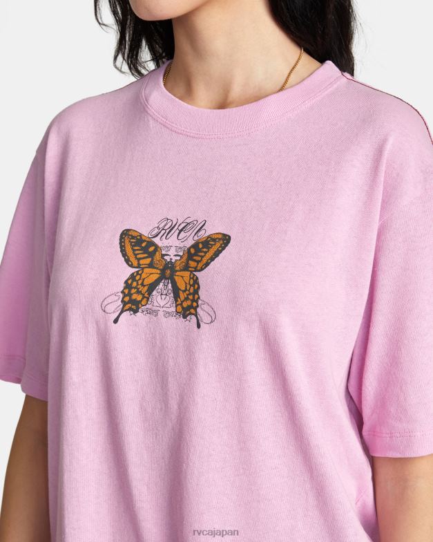 衣類 TP8J1525 蘭 RVCA 女性 グラフィックTシャツも付属
