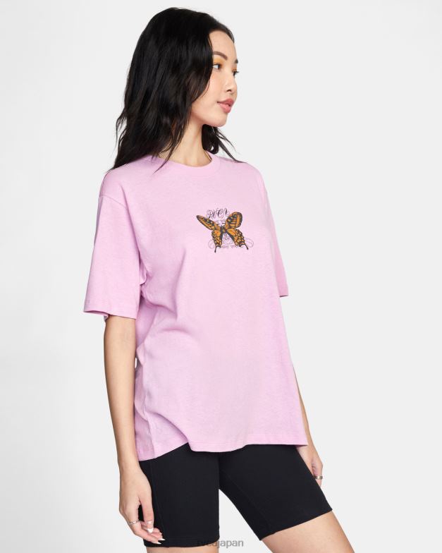 衣類 TP8J1525 蘭 RVCA 女性 グラフィックTシャツも付属