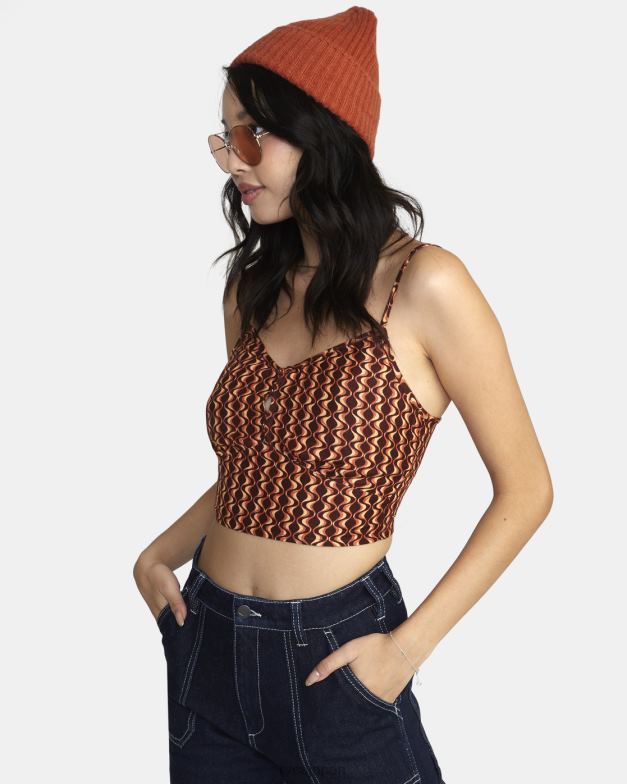 衣類 TP8J1542 エスプレッソ RVCA 女性 モクシータンクトップ