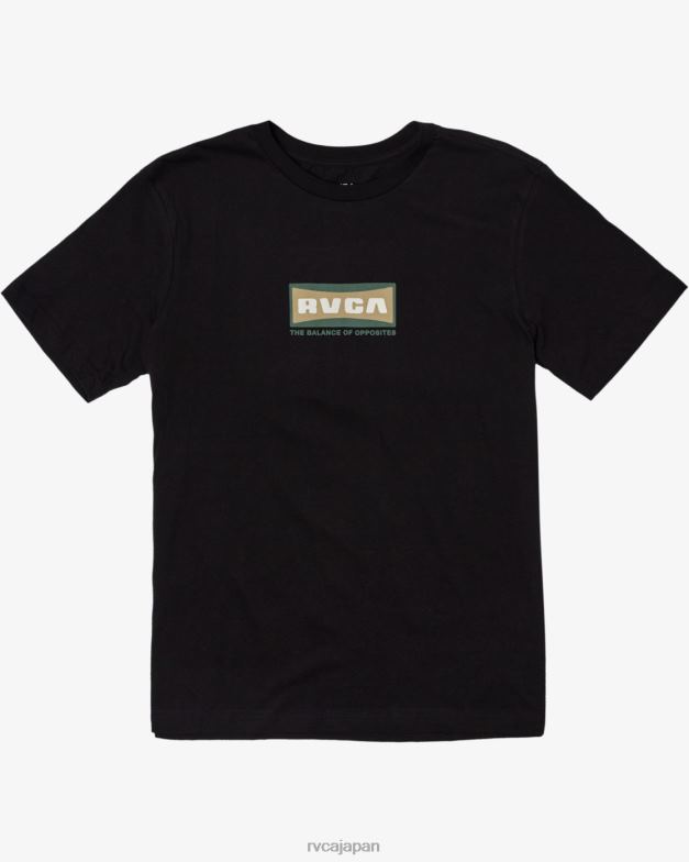 衣類 TP8J156 黒2 RVCA 男性 ワイドアングル半袖Tシャツ
