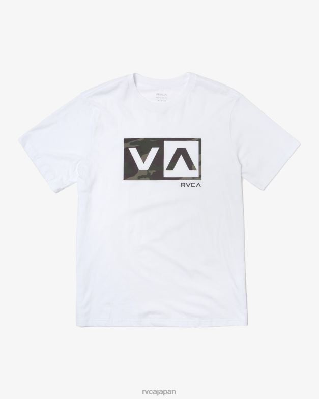 衣類 TP8J160 白 RVCA 男性 バランスボックス半袖Tシャツ