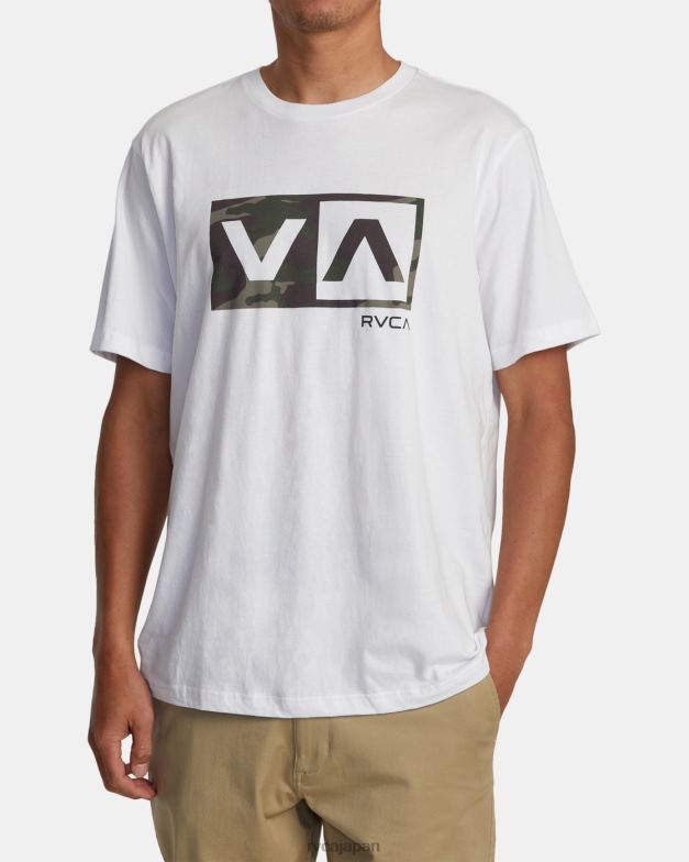 衣類 TP8J160 白 RVCA 男性 バランスボックス半袖Tシャツ
