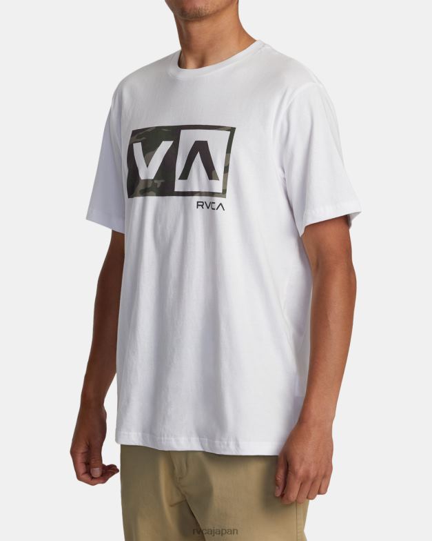 衣類 TP8J160 白 RVCA 男性 バランスボックス半袖Tシャツ