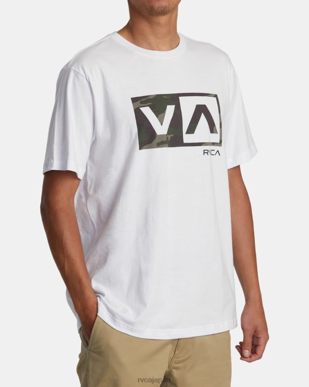 衣類 TP8J160 白 RVCA 男性 バランスボックス半袖Tシャツ